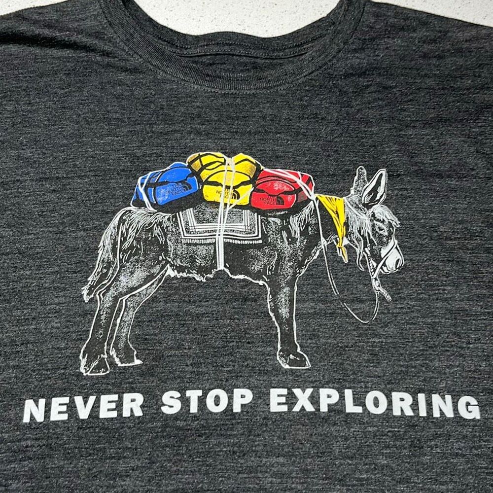The North Never Stop Exploring Soft T Shirt Tagged Mens M Fits Small